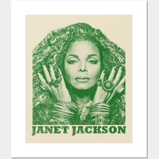 30 Janet jackson - green solid style Posters and Art